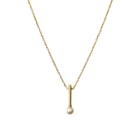 Damen Halskette 'Stab mit Perle'