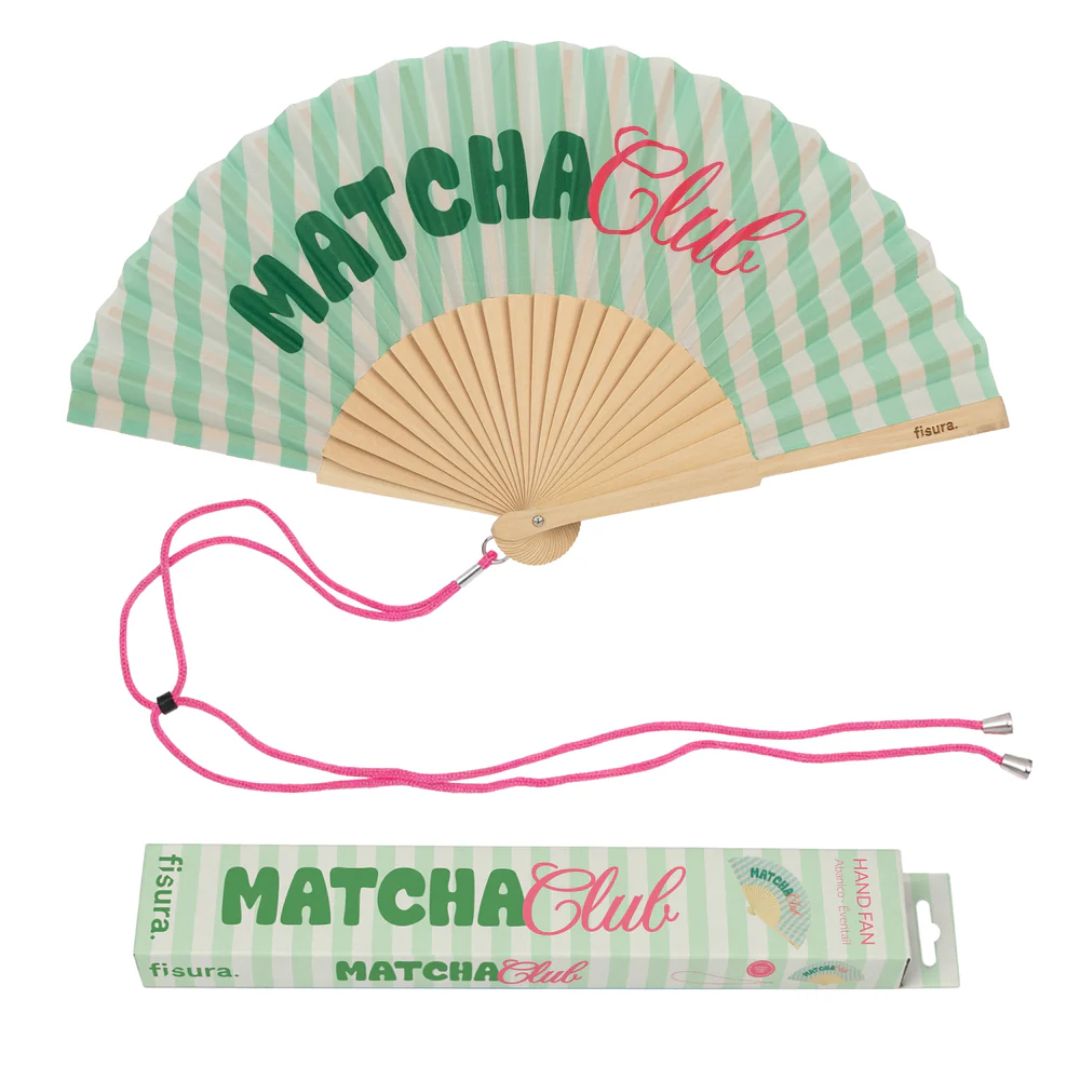 Damen Handfächer 'Matcha Club'