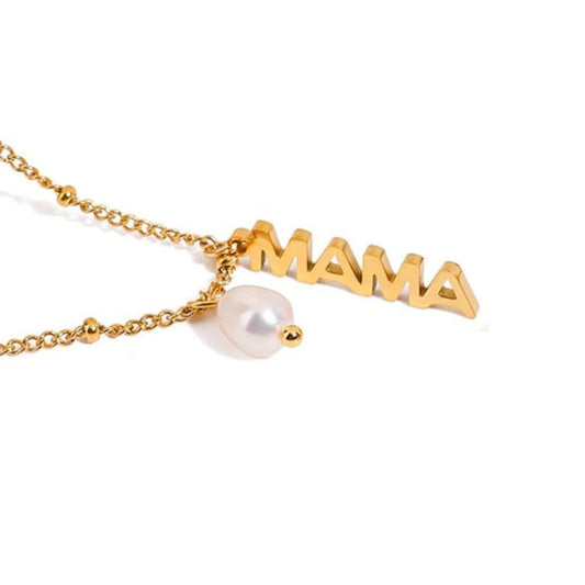 Damen Kugel-Halskette 'Mama Pearl' gold