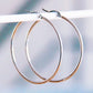 Damen Ohrringe Creolen 'Basic' silber 50 mm