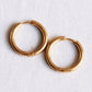 Damen Ohrringe Creolen gold 'Basic' 20 mm