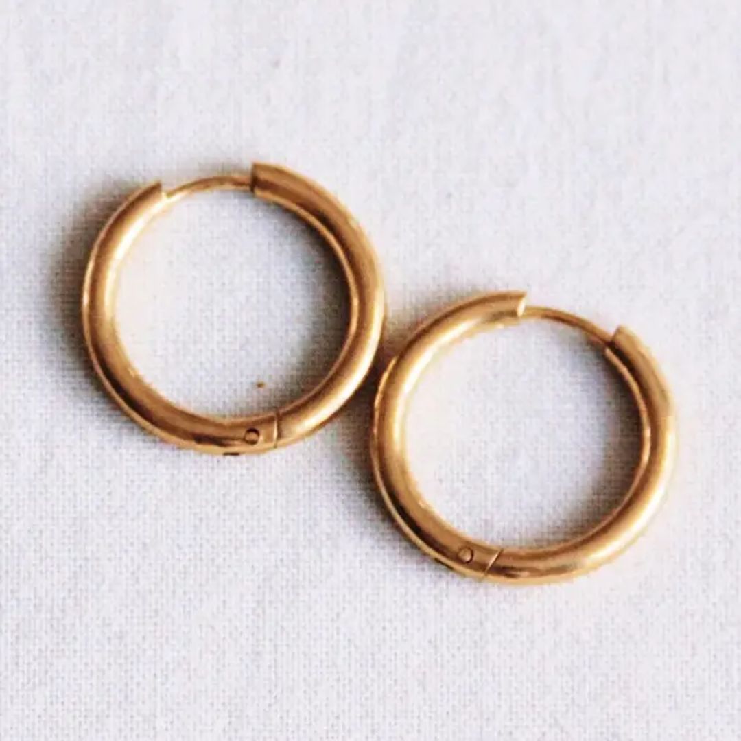 Damen Ohrringe Creolen gold 'Basic' 20 mm