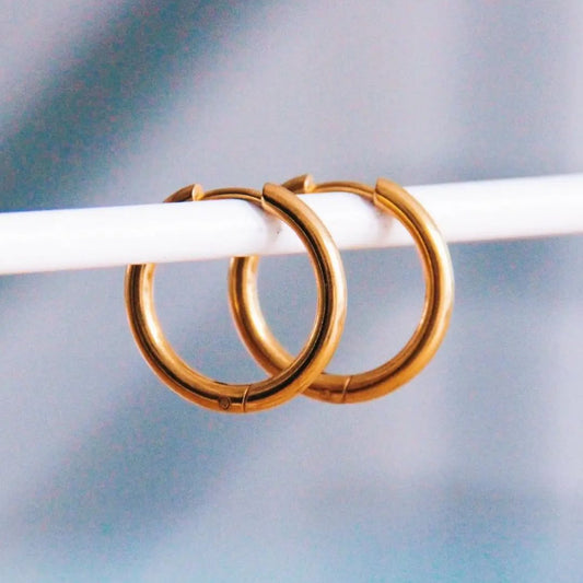 Damen Ohrringe Creolen gold 'Basic' 20 mm