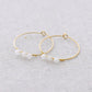 Damen Ohrringe Creolen Hoops 'Stone' natur