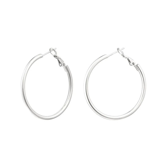 Damen Creolen 'Basic Medium' silber