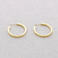 Damen Ohrringe flache Creolen gold