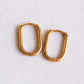 Damen Ohrringe Hoops Oval 'Basic' gold