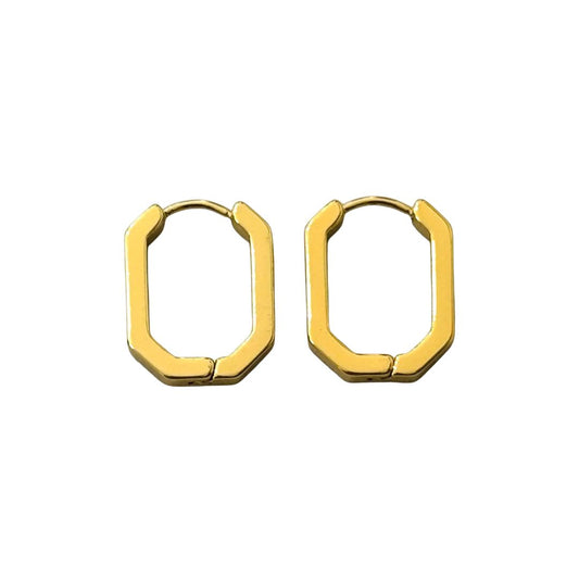 Damen Ohrringe 'Achteck' gold