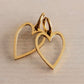 Damen Ohrringe mit langem Herz in Gold
