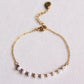 Damen Armband mit Miniperlen 'Pearls' gold/weiß