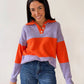 Damen Pullover 'Paola' orange/lila