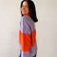 Damen Pullover 'Paola' orange/lila