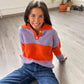 Damen Pullover 'Paola' orange/lila