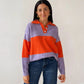 Damen Pullover 'Paola' orange/lila