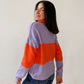 Damen Pullover 'Paola' orange/lila