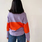 Damen Pullover 'Paola' orange/lila