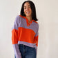 Damen Pullover 'Paola' orange/lila