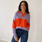 Damen Pullover 'Paola' orange/lila