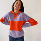 Damen Pullover 'Paola' orange/lila