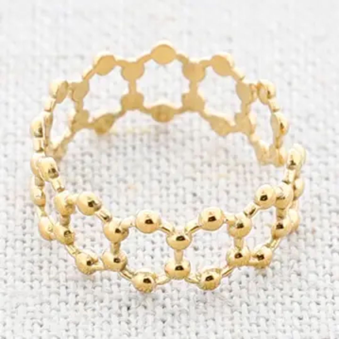 Damen Ring 'Beehive' gold