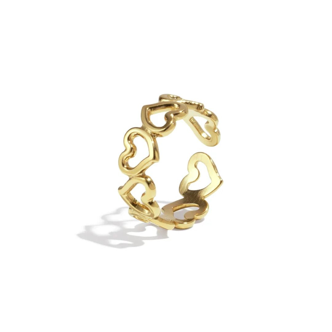 Damen Ring 'Herzen' gold