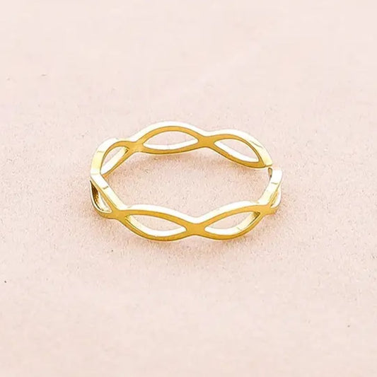 Damen Ring im Achtendesign 'infinity' gold