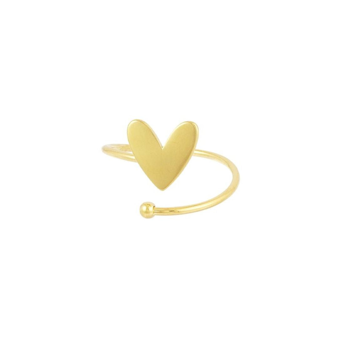 Ring mit Herzdesign 'Love' gold