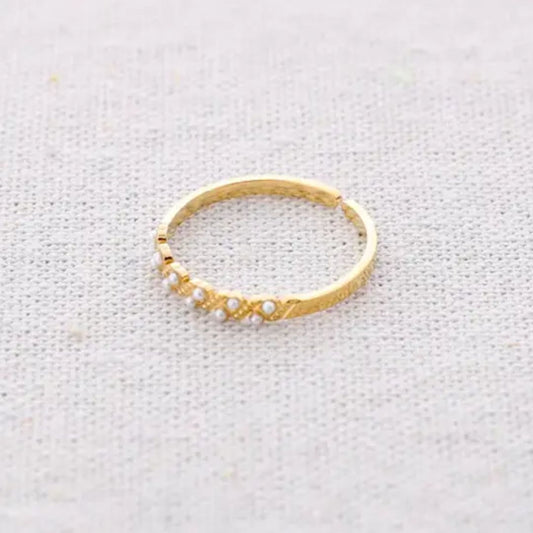 Damen Ring 'Perlitas' gold/pearl