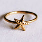 Damen Ring 'Minimalistischer Seestern' gold