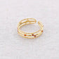 Damen Ring mit Perlenstreifen gold