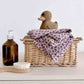 Damen Schaltuch aus Musselin 'Diange Bianca Leopard Lila' 110x110