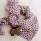 Damen Schaltuch aus Musselin 'Diange Bianca Leopard Lila' 110x110