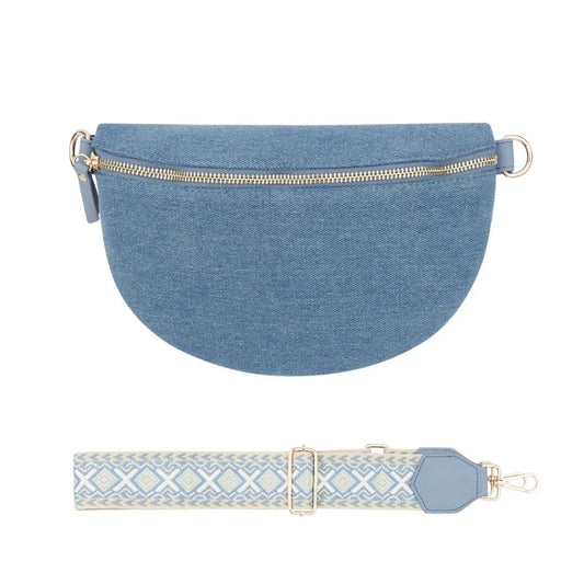 Damen Schultertasche 'Jeans Look'