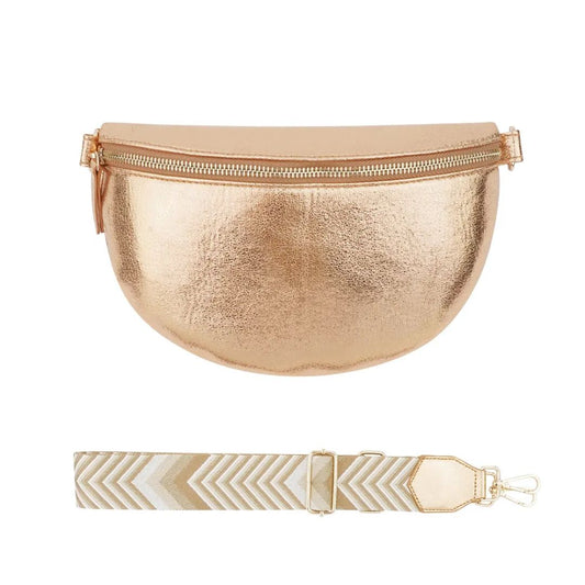 Damen Schultertasche 'Brilliance' metallic kupfer