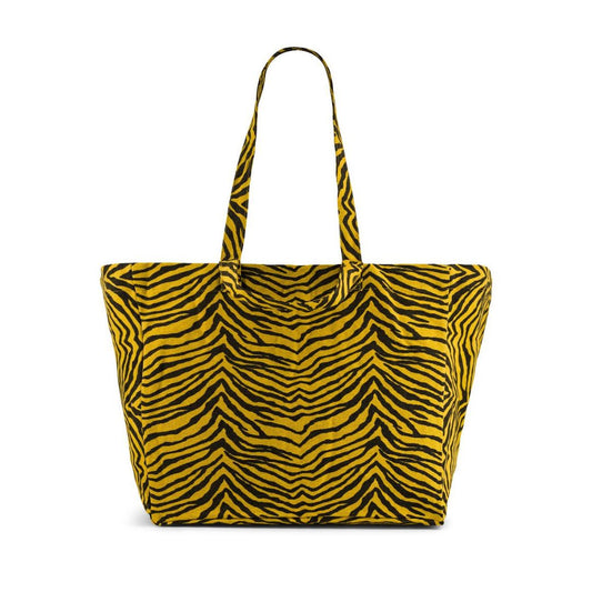 Damen Shopper gelb/Zebra