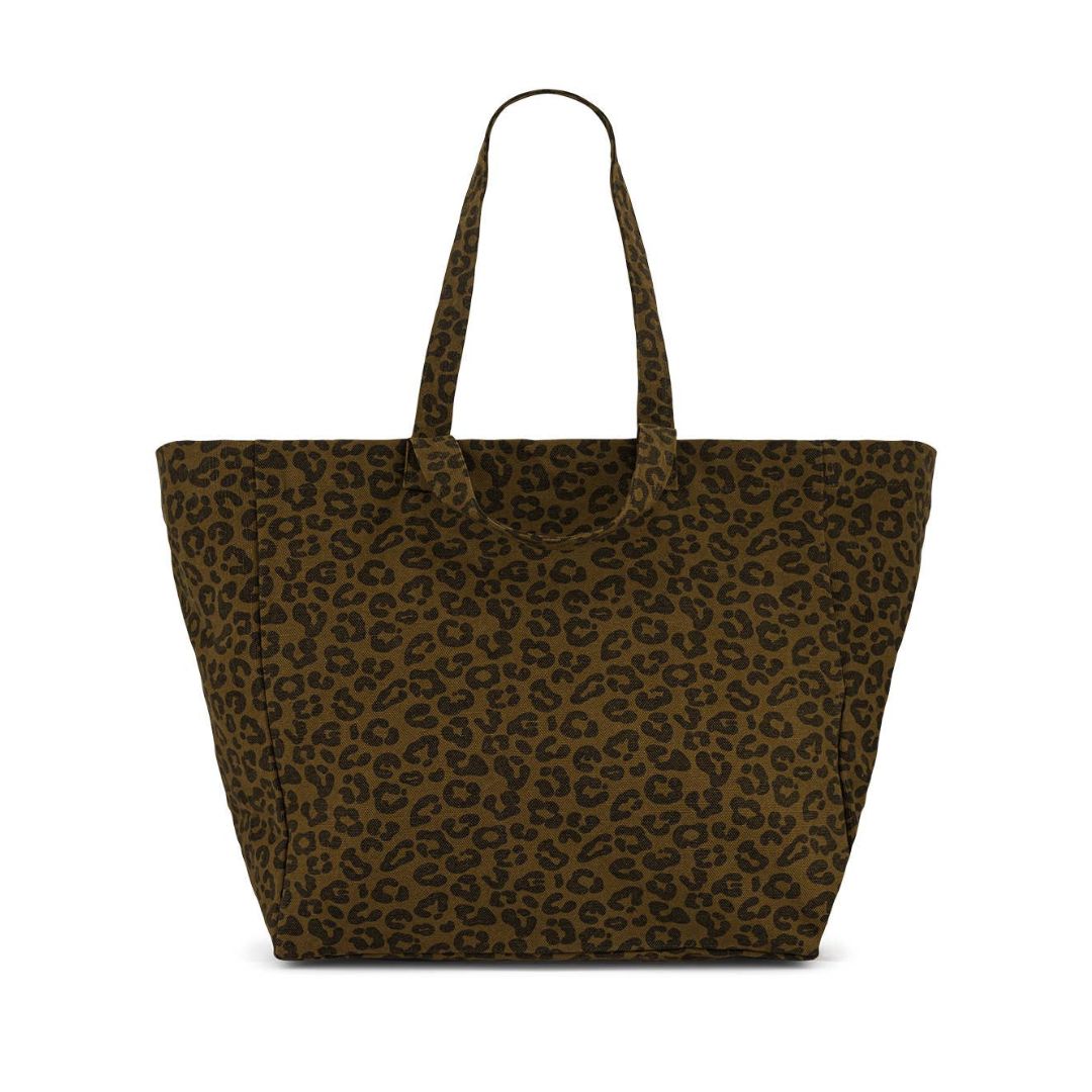 Damen Shopper olivegrün/Leo