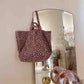 Damen Shopper Leo Print pink