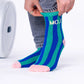 Damen Socken gestreift 'MOJITO' blau/grün