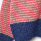Gestreifter Damen Strickpullover fuchsia/blau