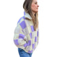 Damen Sweater 'BEL' lila kariert