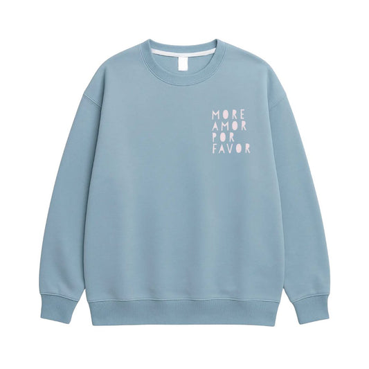 Damen Sweatshirt 'More Amor' blau/rosa