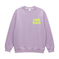 Damen Sweatshirt 'Good Vibes' flieder/neongelb