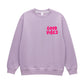 Damen Sweatshirt 'Good Vibes' flieder/neonpink