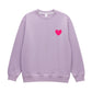 Damen Sweatshirt 'Herz' flieder/neonpink