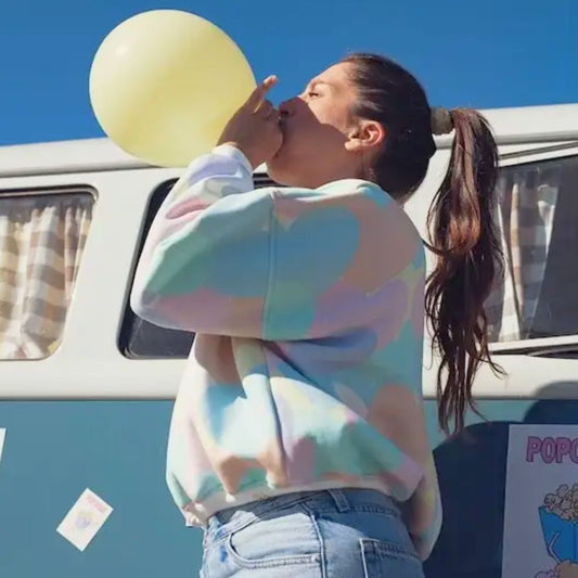 Oversize Sweatshirt aus Baumwolle 'Just Love'