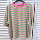 Damen T-Shirt gestreift multicolor
