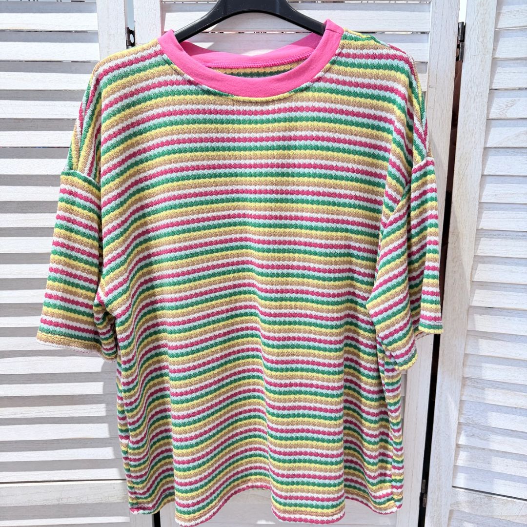 Damen T-Shirt gestreift multicolor
