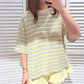 Damen T-Shirt gestreift multicolor pastell