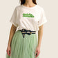 Damen T-Shirt bestickt 'Matcha-Moments' weiß/grün