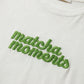 Damen T-Shirt bestickt 'Matcha-Moments' weiß/grün